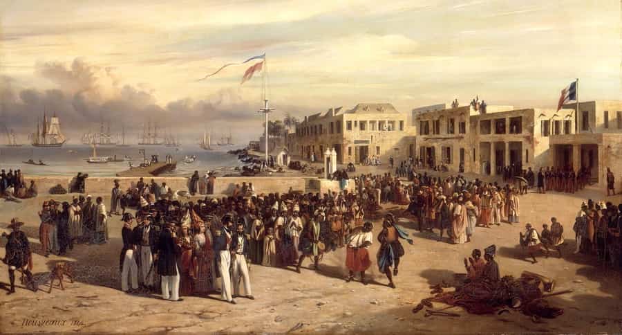île de gorée à l'époque de la colonisation au Sénégal
