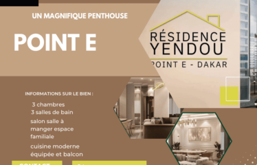 DAKAR POINT E : Appartement penthouse à vendre